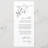 Happily Ever After Wedding Dinner Thank You Card Programmakaart (Voorkant)