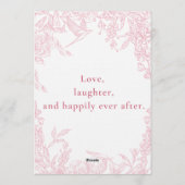 Happily Ever After Wedding Invitation Kaart (Achterkant)