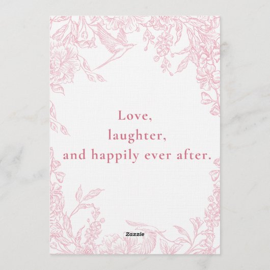 Happily Ever After Wedding Invitation Kaart (Achterkant)
