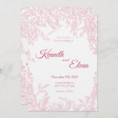 Happily Ever After Wedding Invitation Kaart (Voorkant / Achterkant)