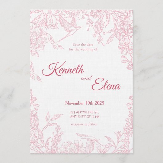 Happily Ever After Wedding Invitation Kaart (Voorkant)