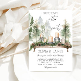 "Happily Ever After" Wedding-Pine & Kaarsen Party Kaart