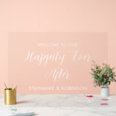 Happily Ever After Wedding Reception Welcome Acryl Bord (Huwelijk)