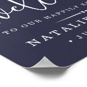 Happily Ever After | Welkomstteken voor bruiloft Poster (Hoek)