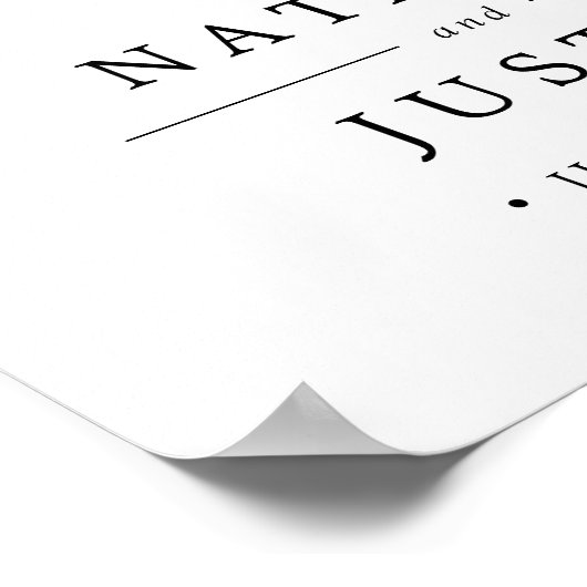 Happily Ever After | Welkomstteken voor bruiloft Poster (Hoek)