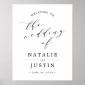 Happily Ever After | Welkomstteken voor bruiloft Poster (Voorkant)