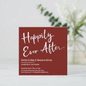 Happily Ever After White tijdens het huwelijksfees Kaart (Staand voorkant)