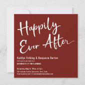 Happily Ever After White tijdens het huwelijksfees Kaart (Voorkant)