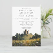 Happily Ever After Wildflowers Castle Wedding Kaart (Staand voorkant)