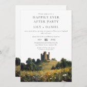 Happily Ever After Wildflowers Castle Wedding Kaart (Voorkant / Achterkant)