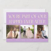Happily Ever After Wisteria Wedding Photo Bedankkaart (Voorkant)
