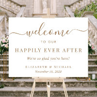 Happily Ever After Witgouden Trouwbegroeting