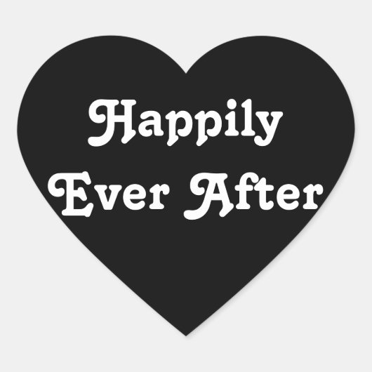 Happily ever - Eenvoudig hart voor bruiloft recept Hart Sticker (Voorkant)