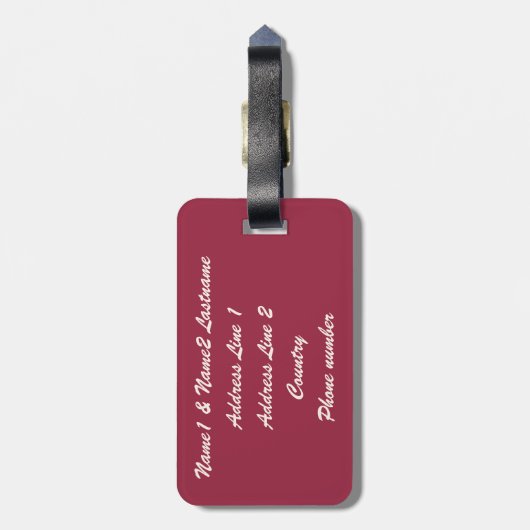 Happily Ever Na aangepast bagagelabel (Achterkant verticaal)