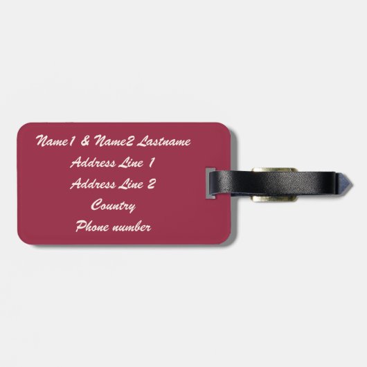 Happily Ever Na aangepast bagagelabel (Achterkant horizontaal)