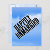 HAPPILY UNMARRIED BRIEFKAART (Voorkant / Achterkant)