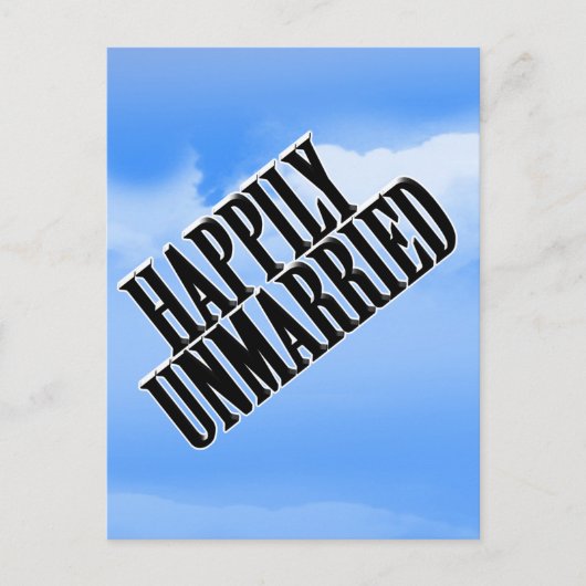 HAPPILY UNMARRIED BRIEFKAART (Voorkant)