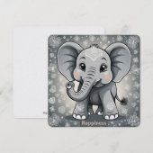 Happiness Baby Elephant AI Fantasy Digitale Kunst (Voorkant / Achterkant)