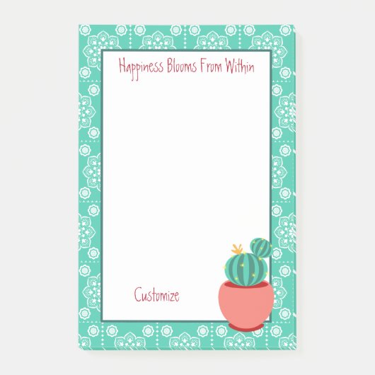 Happiness Bloeit Van Binnenuit Post-It Notities Post-it® Notes (Voorkant)