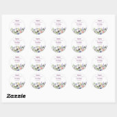 Happiness Blooms Waterverf Flowers Round Sticker (Vel)