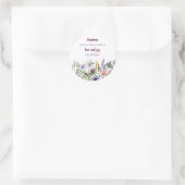 Happiness Blooms Waterverf Flowers Round Sticker (Tas)