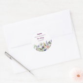 Happiness Blooms Waterverf Flowers Round Sticker (Envelop)