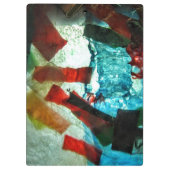 Happiness blue abstract klembord, Donkerblauw Klembord (Achterkant)