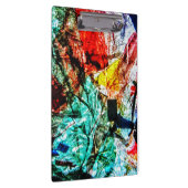 Happiness blue abstract klembord, Donkerblauw Klembord (Rechts)