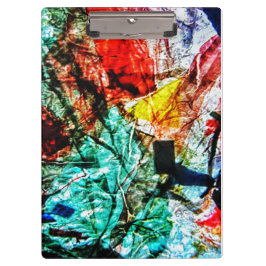 Happiness blue abstract klembord, Donkerblauw Klembord