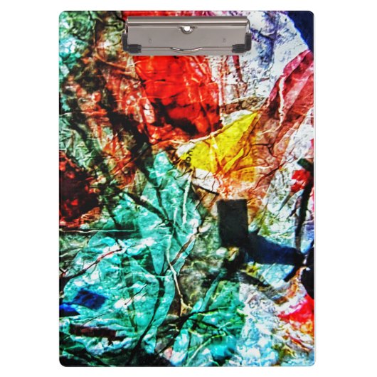 Happiness blue abstract klembord, Donkerblauw Klembord (Voorkant)