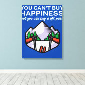 Happiness buy lift pass_ canvas afdruk (Insitu (Houten vloer))