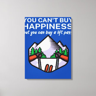 Happiness buy lift pass_ canvas afdruk