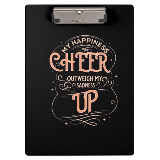  HAPPINESS CHEER UP CLIPBOARD  KLEMBORD (Voorkant)