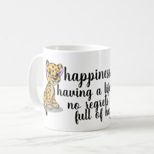 Happiness & Cheetah Vibes: citaten uit het leven Koffiemok