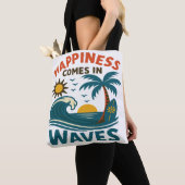 Happiness Comes in Waves - Women's Inspirational T Tote Bag (Dichtbij)