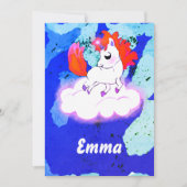 Happiness cute magic unicorn kaart (Voorkant)