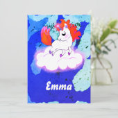 Happiness cute magic unicorn kaart (Staand voorkant)