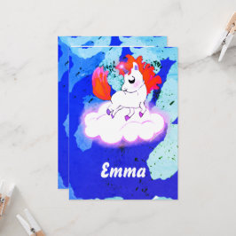 Happiness cute magic unicorn kaart