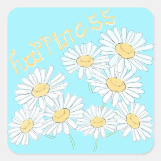 Happiness Daisy sticker (Voorkant)
