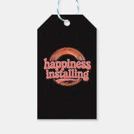 happiness.exe Installing - Vintage 70s Retro Coral Cadeaulabel