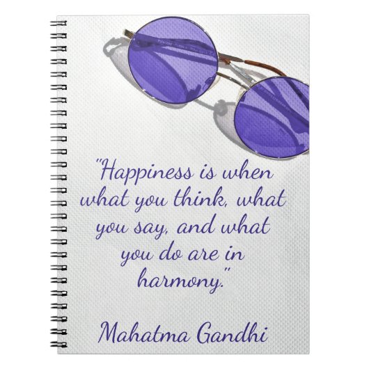 Happiness Harmony Mahatma Ghandi Notitieboek (Voorkant)