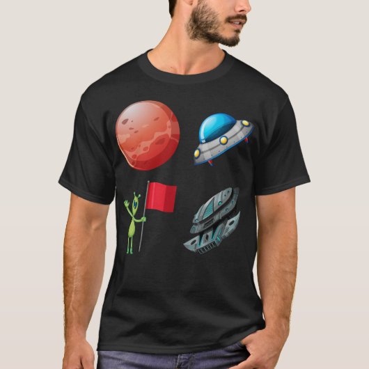 Happiness in Space Pack T-shirt (Voorkant)