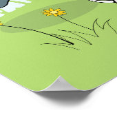 Happiness Inspirerend Quote Schattigee Cartoon Kwe Poster (Hoek)