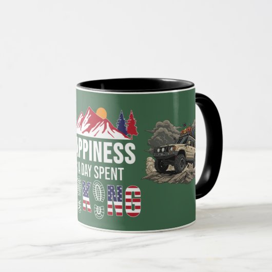 Happiness Is 4x4 Adventure Trail Explorer  Mok (Voorkant rechts)