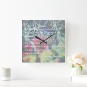 Happiness is a Butterfly - Inspiring Quote Vierkante Klok (Huis)
