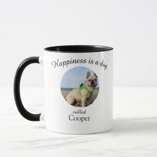 Happiness Is a Dog Personalised Mug Mok (Links)