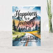 "Happiness is a Journey" Inspirational Card Kaart (Voorkant)