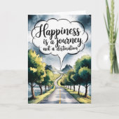 "Happiness is a Journey" Quote Card Kaart (Voorkant)