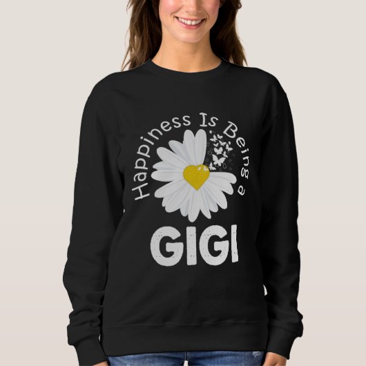 Happiness Is Being A Gigi Costume Daisy Flower Gif Trui (Voorkant)