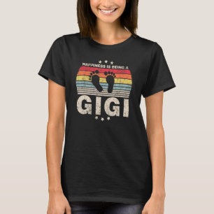 Happiness Is Being A Gigi Women Vintage Decor Gran T-shirt